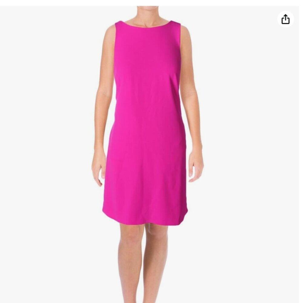 NWOT Lauren Ralph Lauren Pink Effortless Sleeveless Shift Dress Size 12